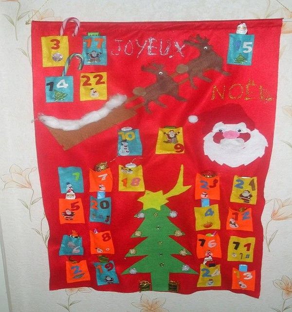 calendrier de l'avent terminé et garni